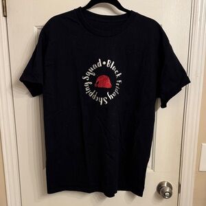 Black T-Shirt with Red Graphic